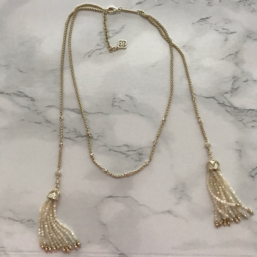 Kendra Scott Monique gold Necklace White Stone